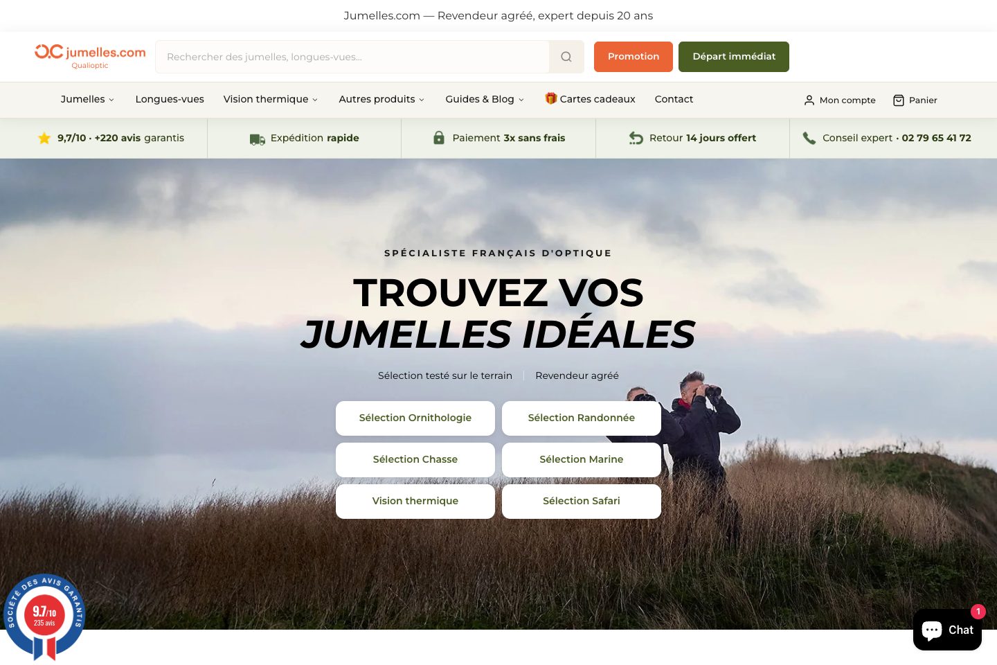 Aperçu de Jumelles.com