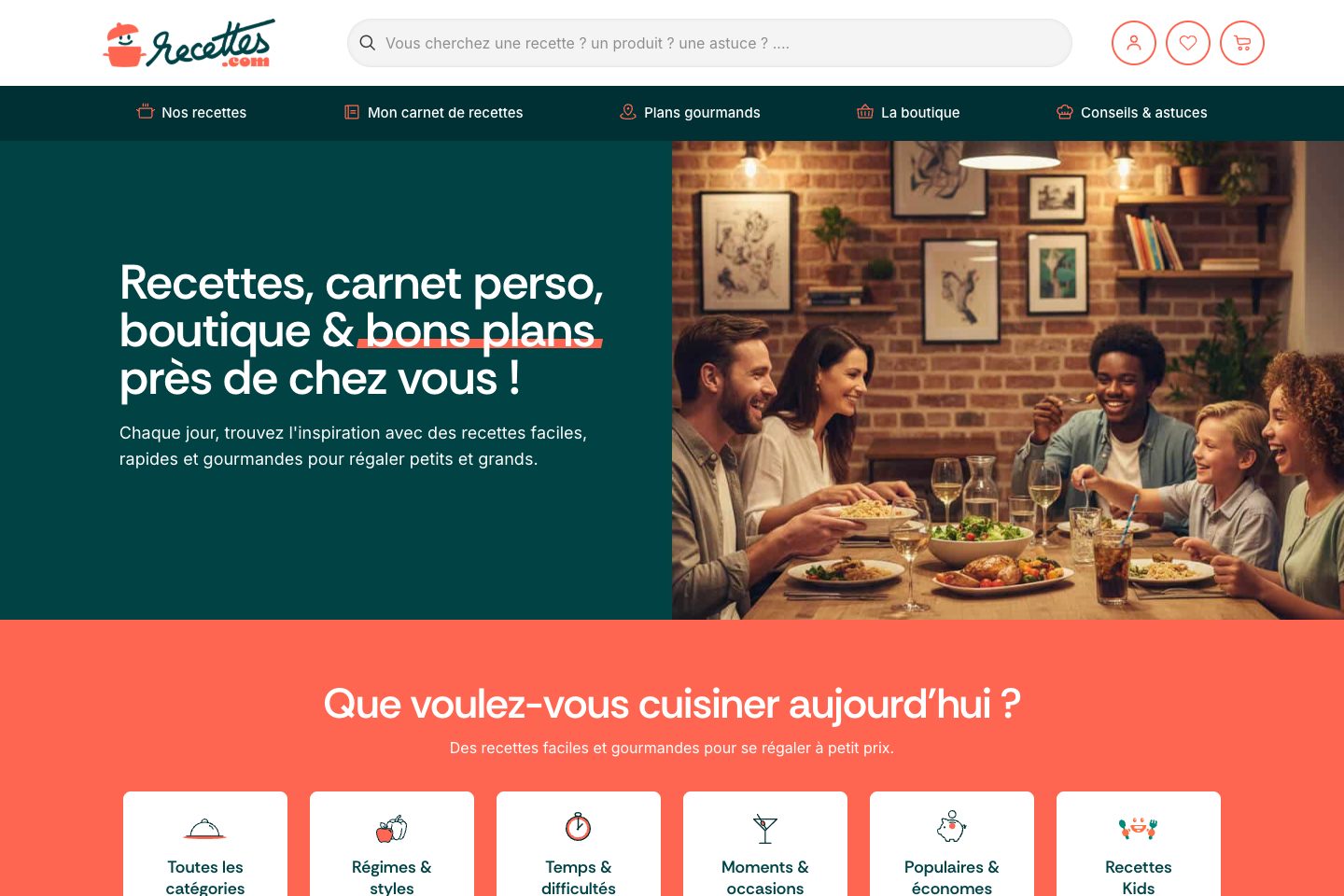 Aperçu de Recettes.com